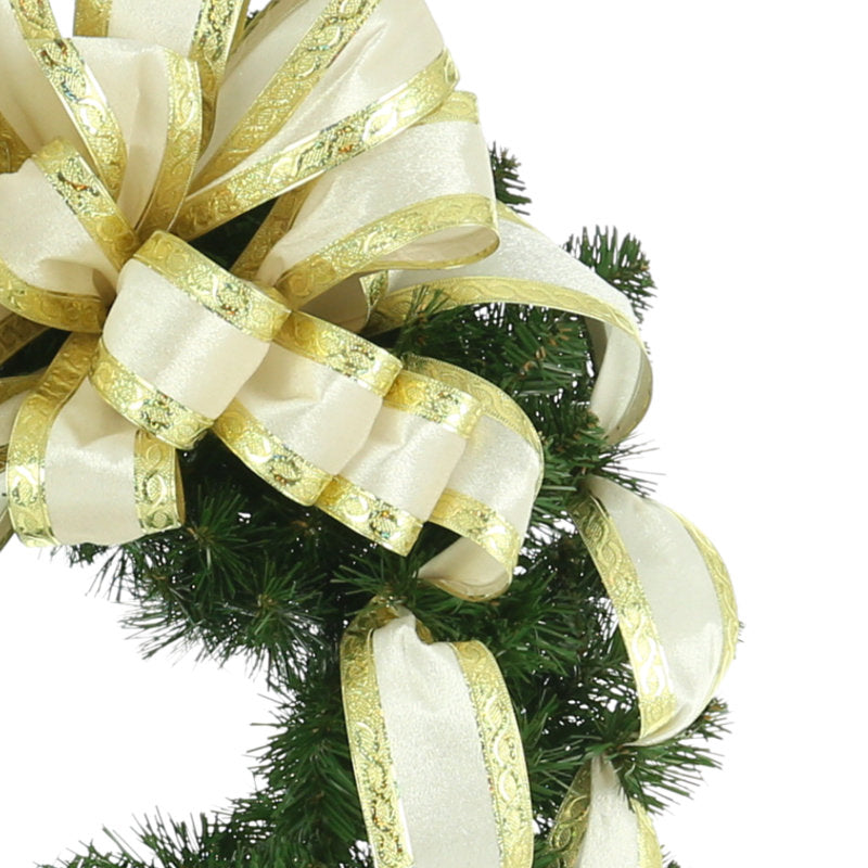 30" Artificial Christmas Wreath displayed on a front door