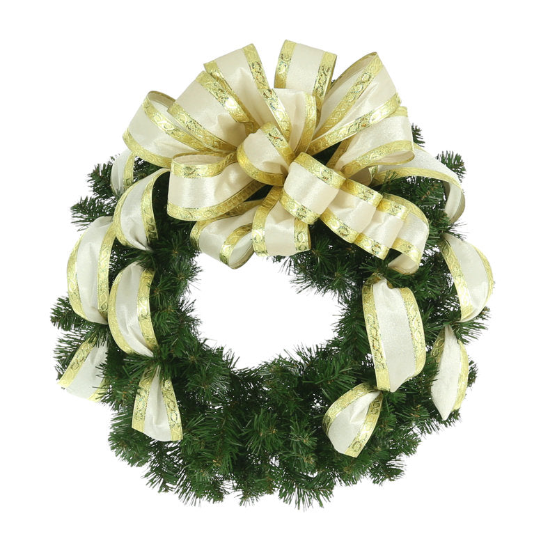 30" Artificial Christmas Wreath displayed on a front door