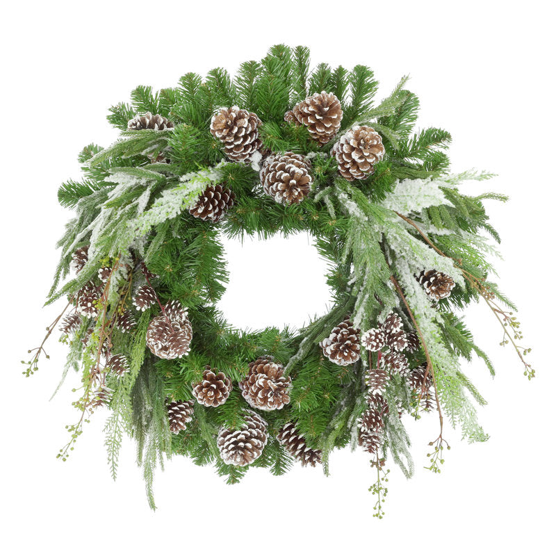 20" Christmas Wreath as a festive door display