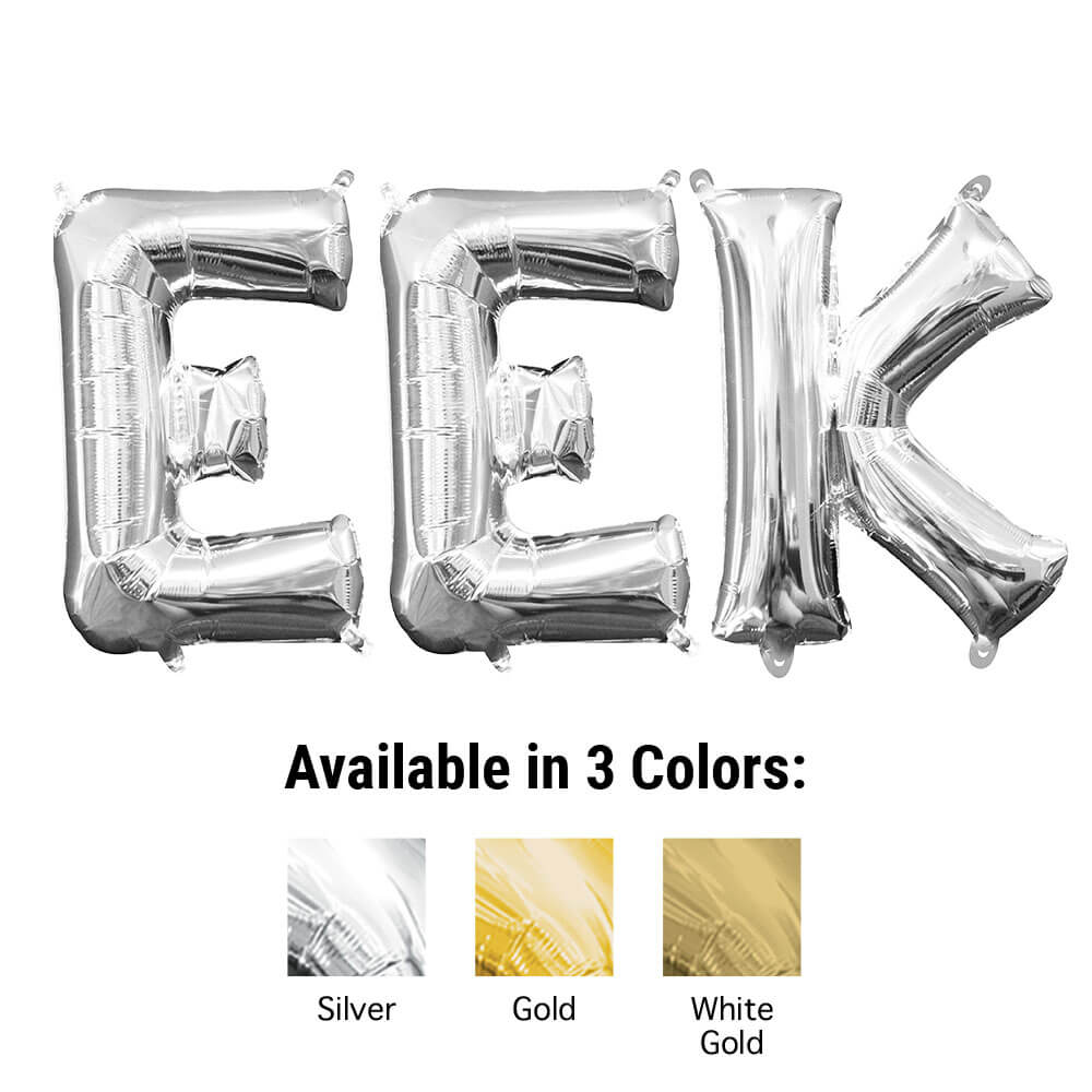 16 inch EEK - ANAGRAM LETTERS KIT (AIR-FILL ONLY) | USA Decoration®