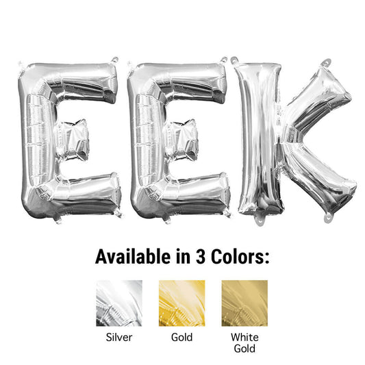 16 inch EEK - ANAGRAM LETTERS KIT (AIR-FILL ONLY) | USA Decoration®