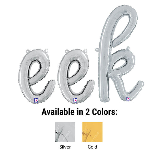 EEK - BETALLIC SCRIPT LETTERS KIT (AIR-FILL ONLY) | USA Decoration®