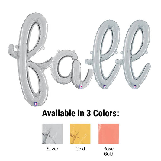 FALL - BETALLIC SCRIPT LETTERS KIT (AIR-FILL ONLY) | USA Decoration®