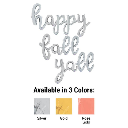 HAPPY FALL YALL - BETALLIC SCRIPT LETTERS KIT (AIR-FILL ONLY) | USA Decoration®