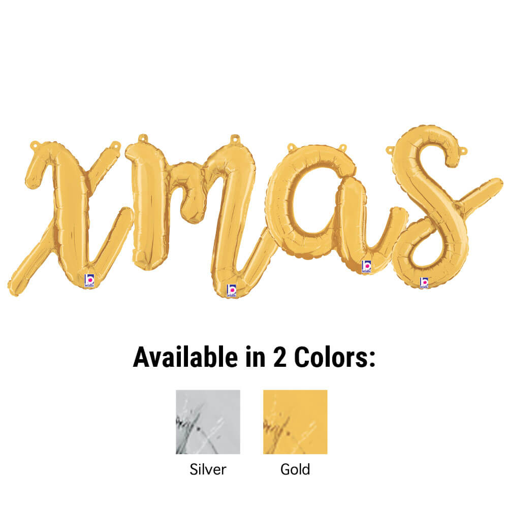 XMAS - BETALLIC SCRIPT LETTERS KIT (AIR-FILL ONLY) | USA Decoration®