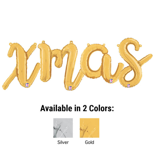 XMAS - BETALLIC SCRIPT LETTERS KIT (AIR-FILL ONLY) | USA Decoration®