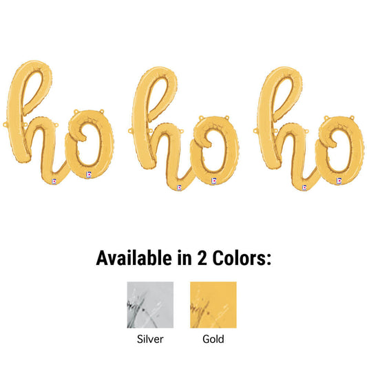 HO HO HO - BETALLIC SCRIPT LETTERS KIT (AIR-FILL ONLY) | USA Decoration®