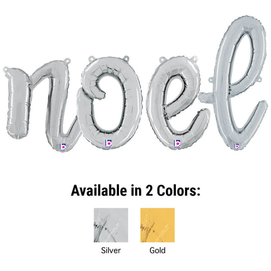 NOEL - BETALLIC SCRIPT LETTERS KIT (AIR-FILL ONLY) | USA Decoration®