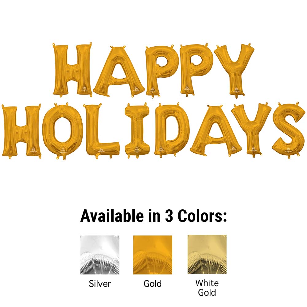 16 inch HAPPY HOLIDAYS - ANAGRAM LETTERS KIT (AIR-FILL ONLY) | USA Decoration®
