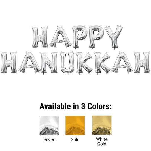 16 inch HAPPY HANUKKAH - ANAGRAM LETTERS KIT (AIR-FILL ONLY) | USA Decoration®