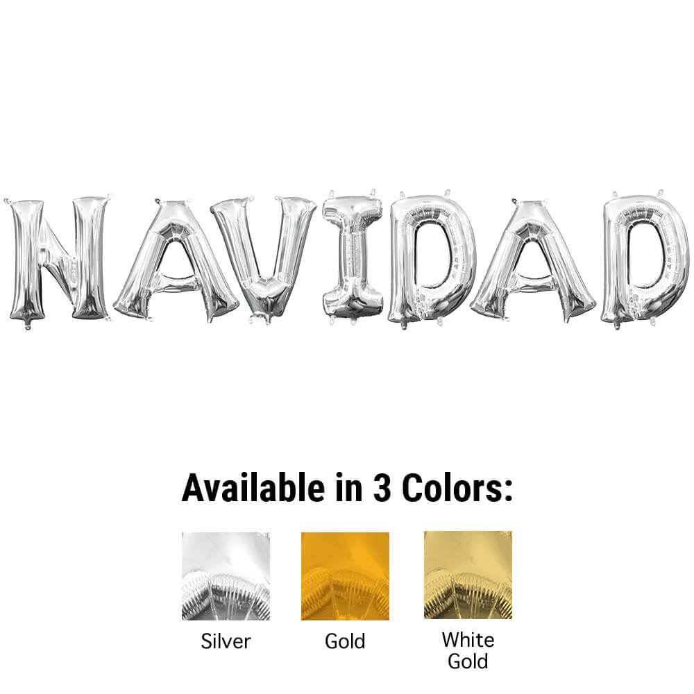 16 inch NAVIDAD - ANAGRAM LETTERS KIT (AIR-FILL ONLY) | USA Decoration®