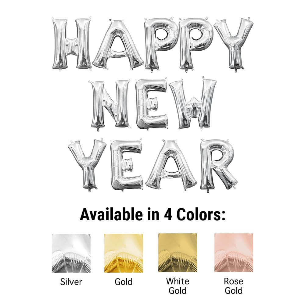 16 inch HAPPY NEW YEAR - ANAGRAM LETTERS KIT (AIR-FILL ONLY) | USA Decoration®