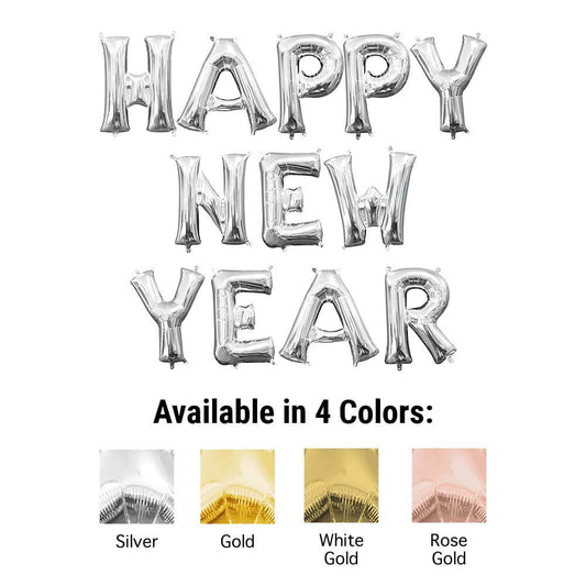 16 inch HAPPY NEW YEAR - ANAGRAM LETTERS KIT (AIR-FILL ONLY) | USA Decoration®