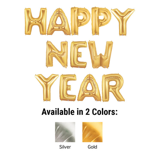 40 inch HAPPY NEW YEAR - MEGALOON LETTERS KIT | USA Decoration®