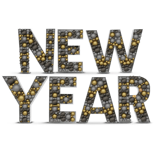 39 inch NEW YEAR - MOSAIC FRAME LETTER KIT | USA Decoration®