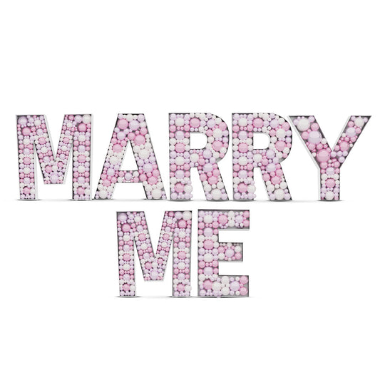 39 inch MARRY ME - MOSAIC FRAME LETTER KIT | USA Decoration®