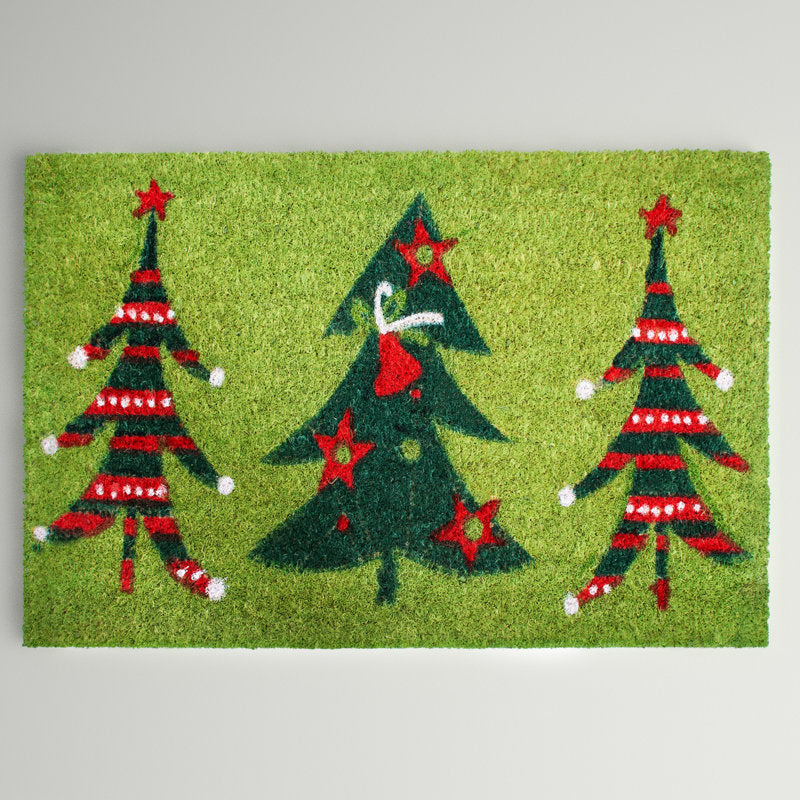 Kalmanovitz Non-Slip No Pattern Christmas Doormat