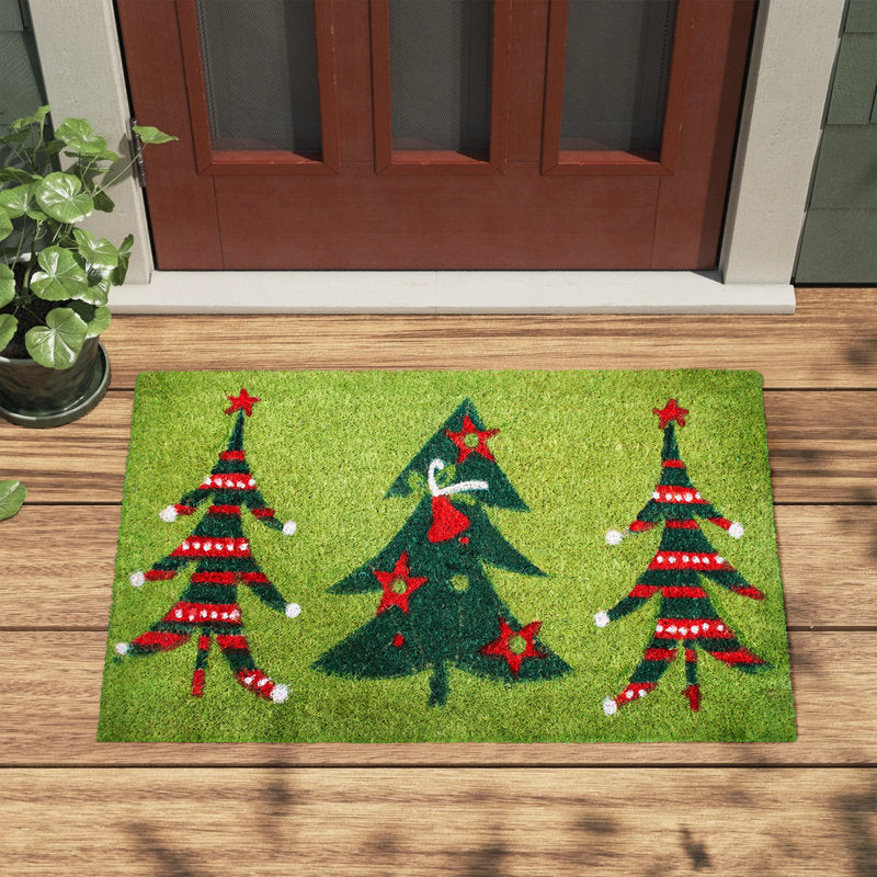 Kalmanovitz Non-Slip No Pattern Christmas Doormat