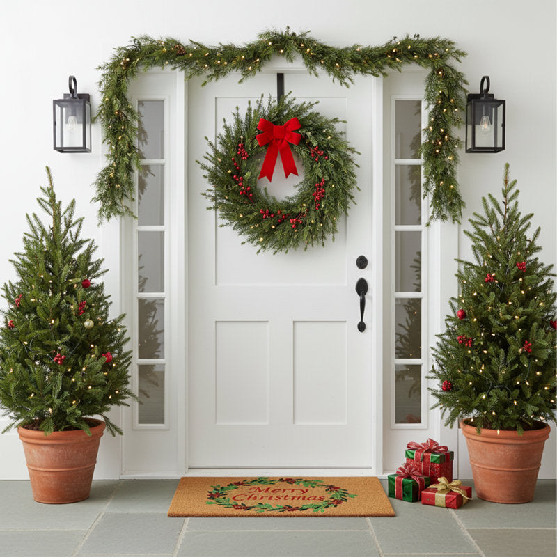 Kandace Non-Slip No Pattern Christmas Doormat