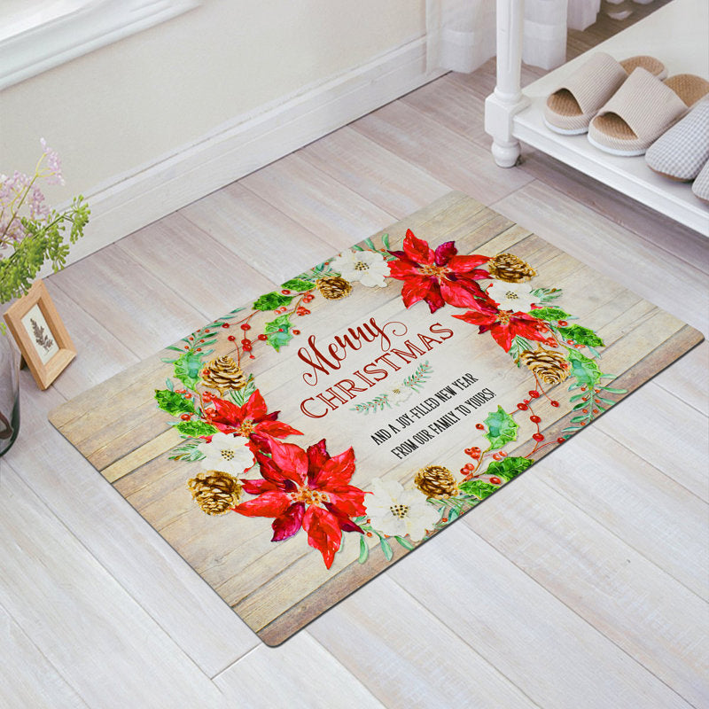 Kaper Non-Slip No Pattern Christmas Doormat
