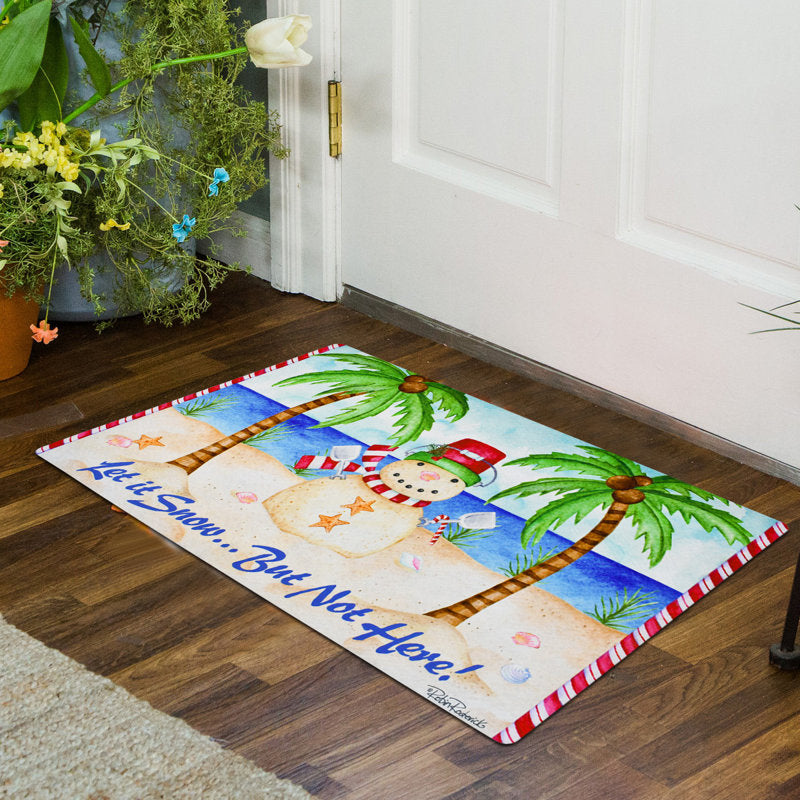 Kaphan Non-Slip No Pattern Christmas Doormat