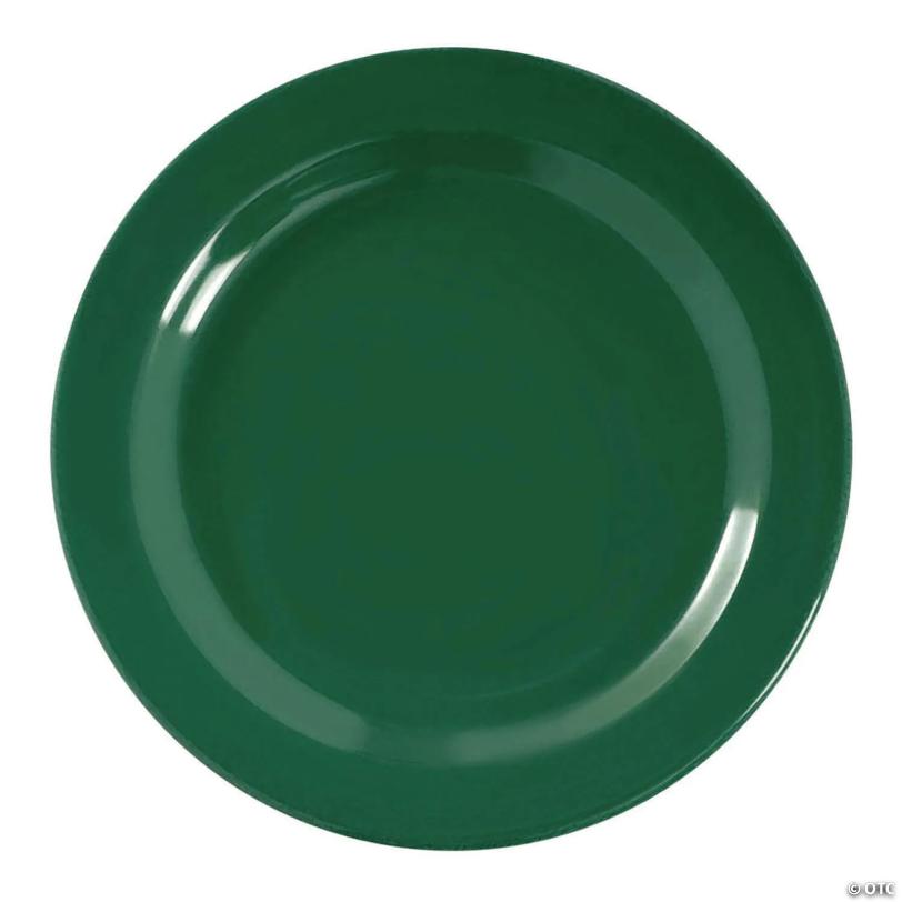 Kaya Collection 7.5" Solid Green Holiday Round Disposable Plastic Appetizer/Salad Plates (120 Plates) | USA Decoration®