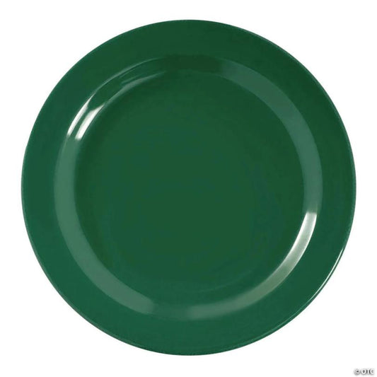 Kaya Collection 7.5" Solid Green Holiday Round Disposable Plastic Appetizer/Salad Plates (120 Plates) | USA Decoration®