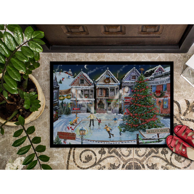 Keilson Non-Slip No Pattern Christmas Doormat