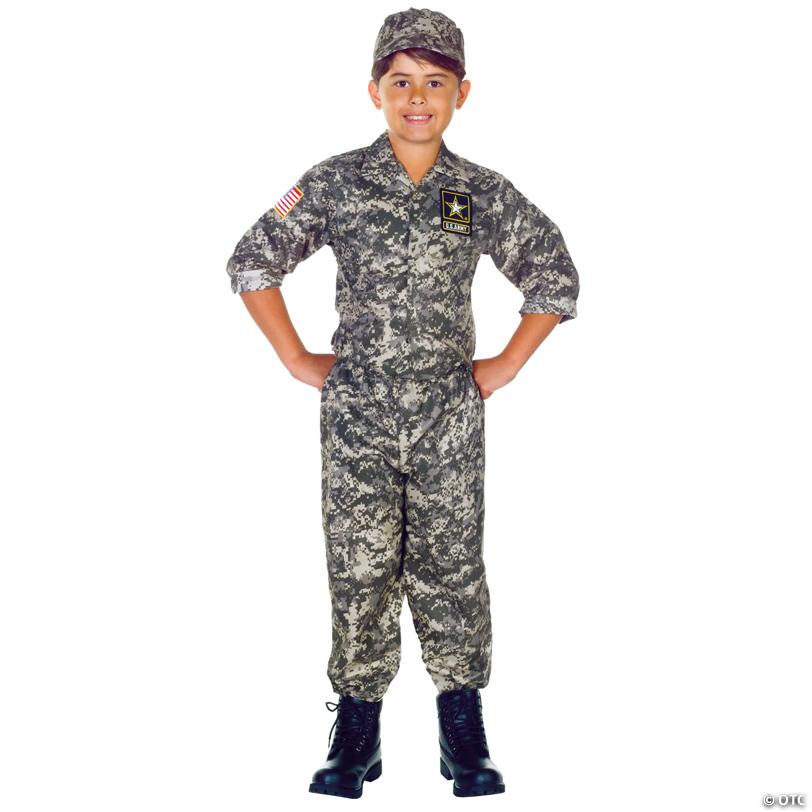 Kids Camouflage Soldier Costume - Small