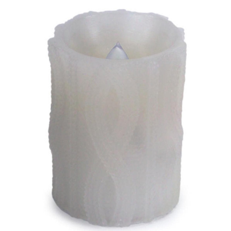 Knit Pattern Battery Operated Flameless LED Wax Pillar Candle