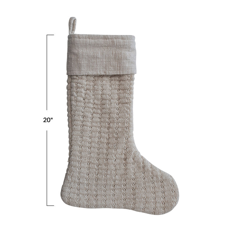 Knit Slub Cuff Stocking