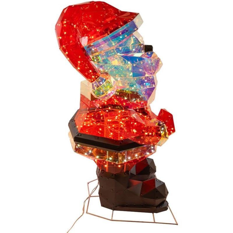 Kurt Adler's 30-Inch Pre-Lit 150 Warm White LED Multifunction Holographic Santa