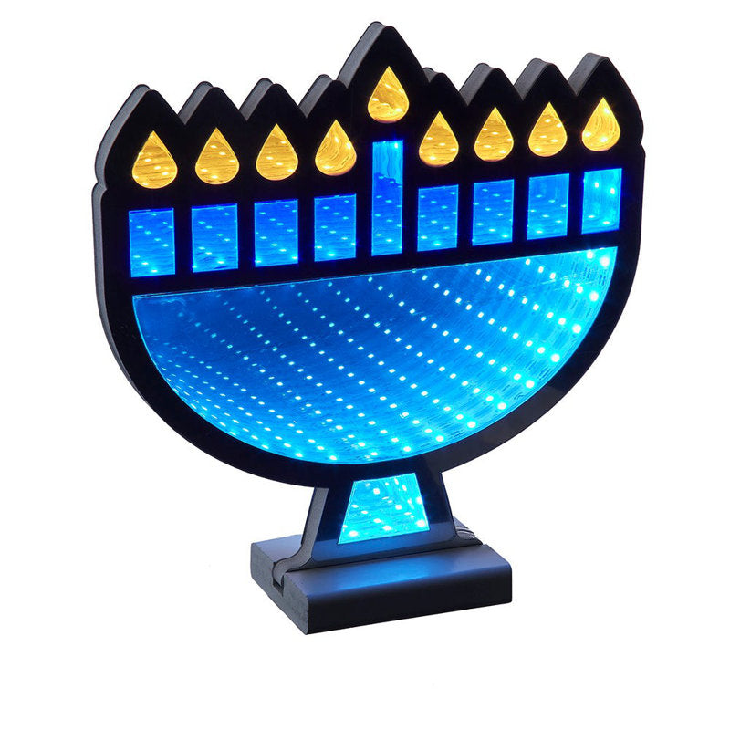 Kurt Adler 9.84-Inch Menorah Infinity Light