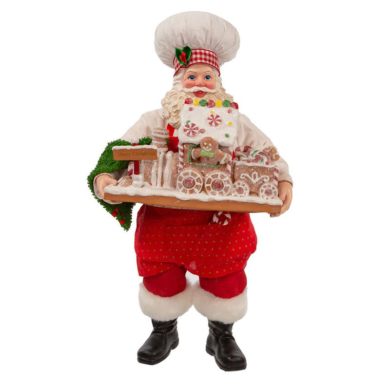 22" Gray White and Black Sitting Gnome Christmas Decoration