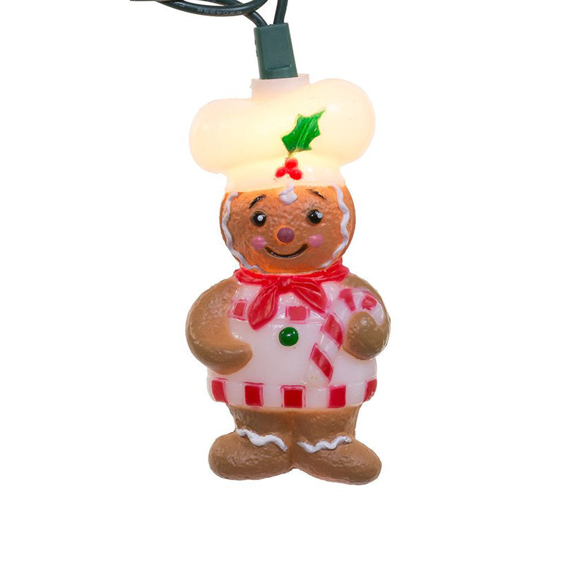 Kurt Adler UL 10-Light Gingerbread Light Set