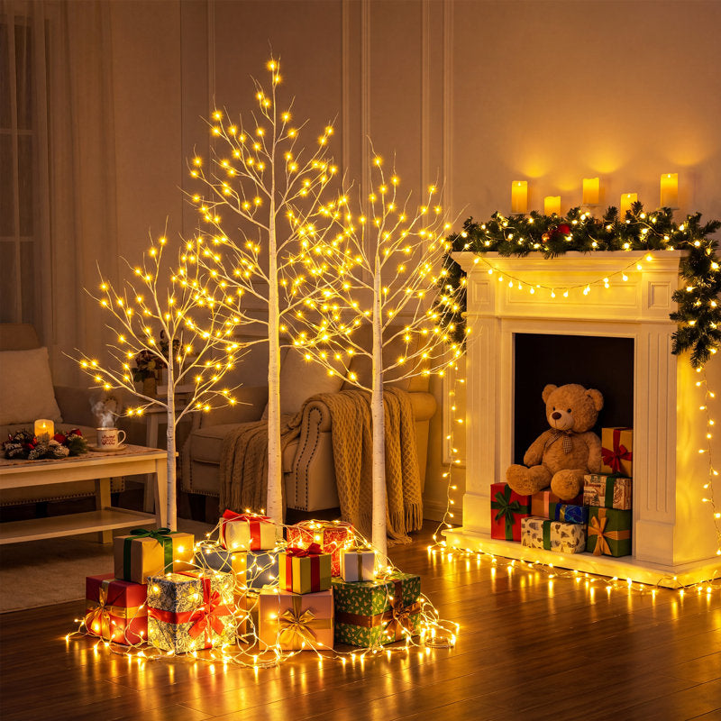 LED Birch Tree Light Set