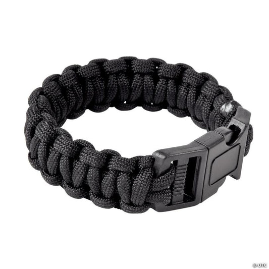 Large Black Paracord Bracelets - 6 Pc. | USA Decoration®