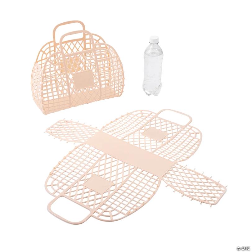Large Neutral Jelly Beach Totes - 6 Pc.