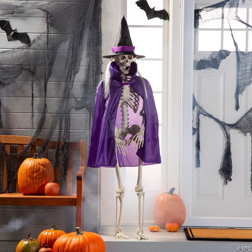 Large Posable Skeleton Witch Outfit
