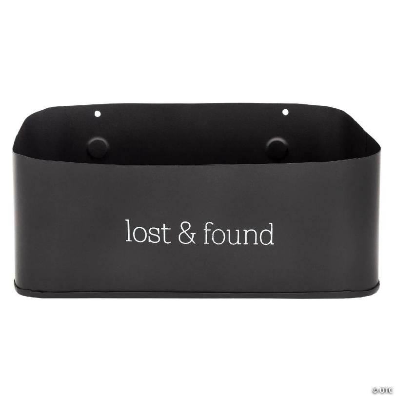 Laundry Lost & Found Treasures Holder, Black Magnetic/Wall-Mount Lost Coin Bin