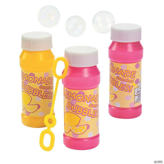 Lemonade-Scented Bubble Bottles - 12 Pc.
