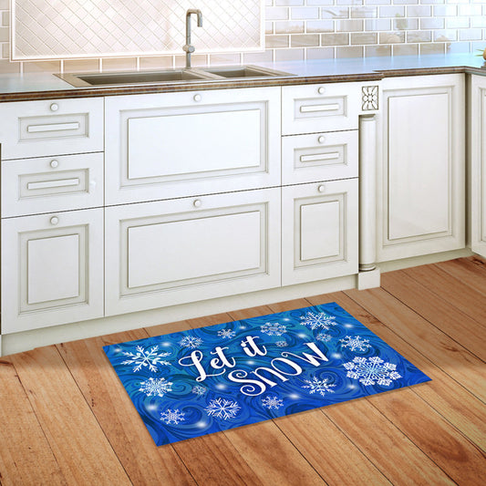 Let It Snow Snowflakes Doormat