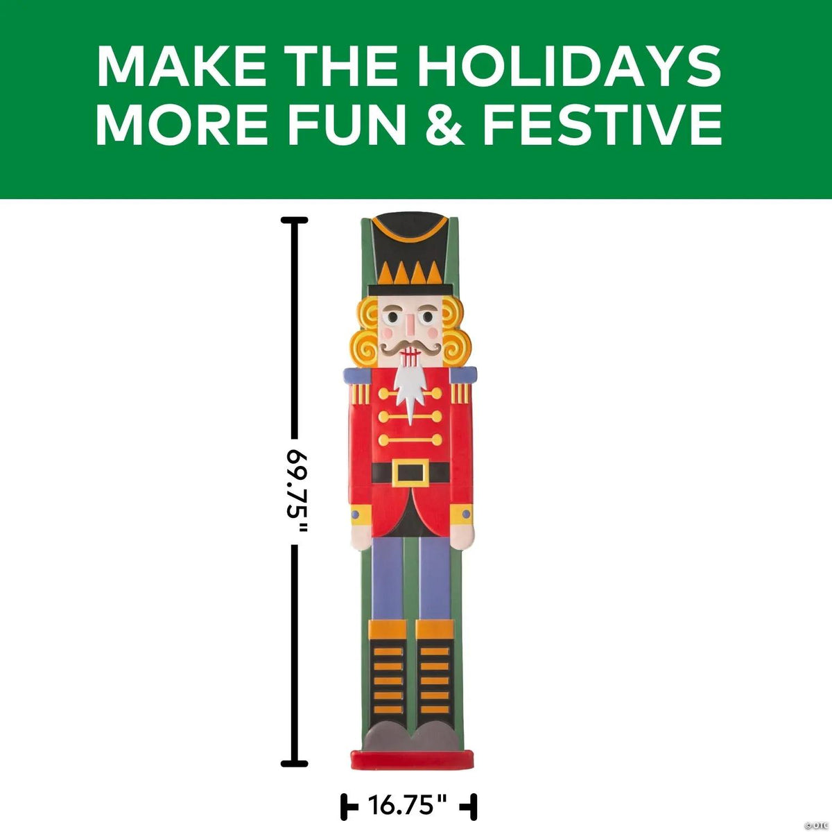 Life-Sized Metal Iron Soldier Christmas Decoration - 5 ft