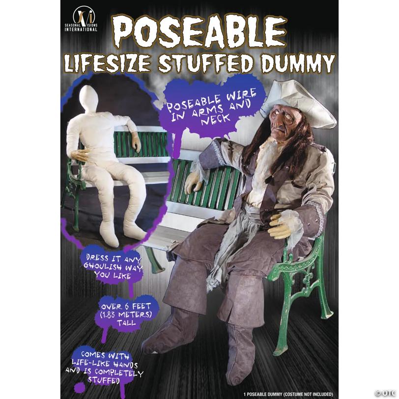 Life-Sized Stuffed Dummy Polyester Posable Halloween Decoration