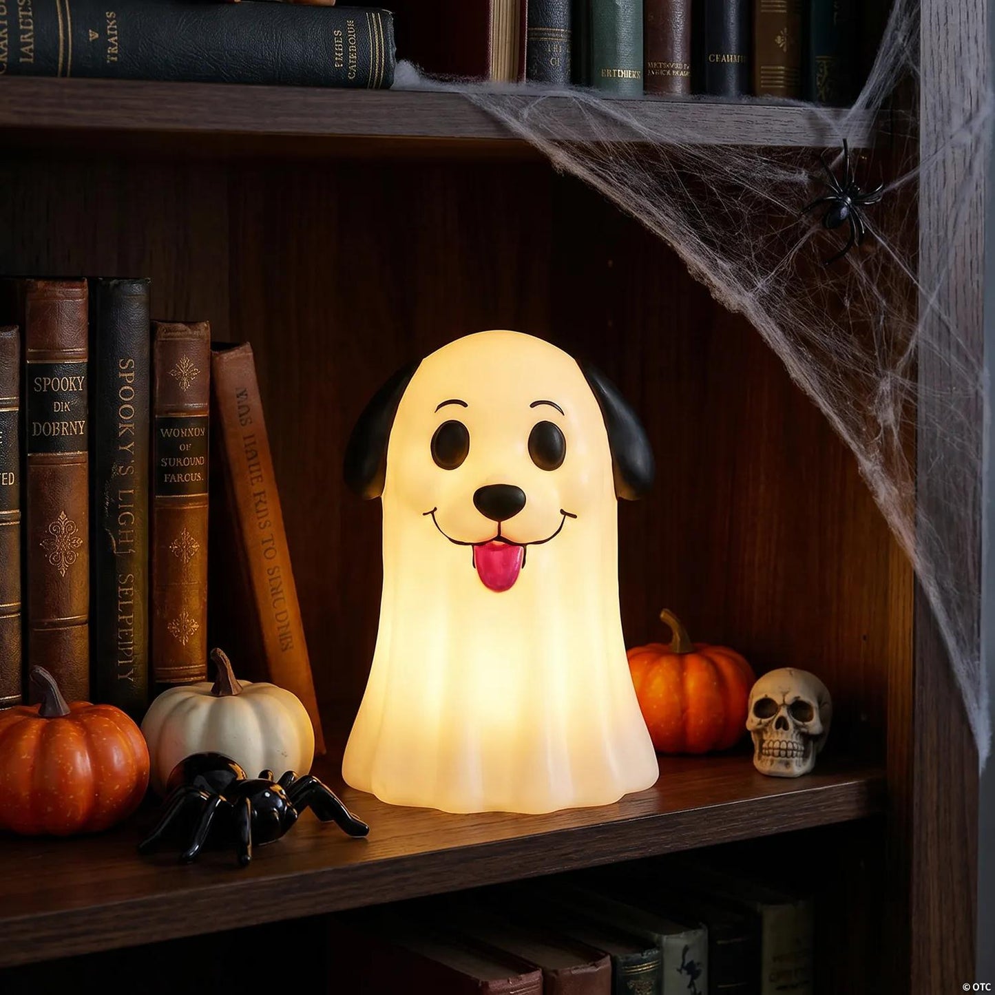 Light-Up Ghost Dog Figure Tabletop Halloween Decoration