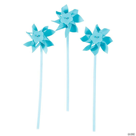 Light Blue Pinwheels - 36 Pc.