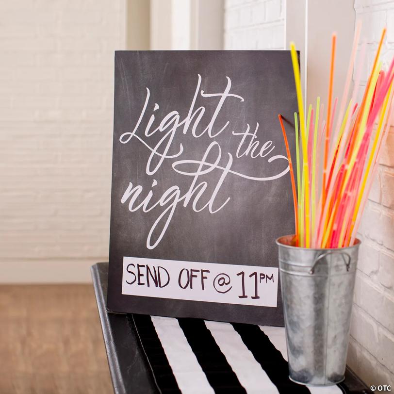 Light the Night Send-Off Glow Necklaces with Easel Sign