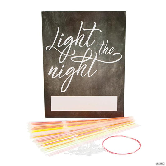 Light the Night Send-Off Glow Necklaces with Easel Sign