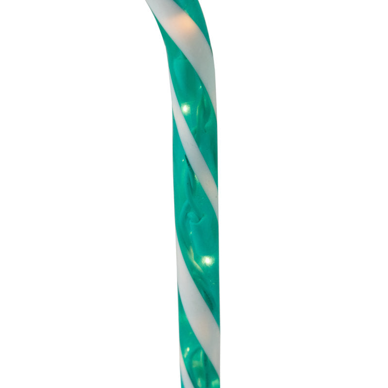 Lighted Outdoor Candy Cane Christmas Pathway Markers - 13.5' - Green - Set Of 10