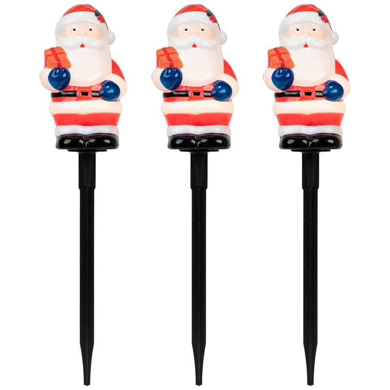 Lighted Santa Claus Christmas Pathway Markers 16"